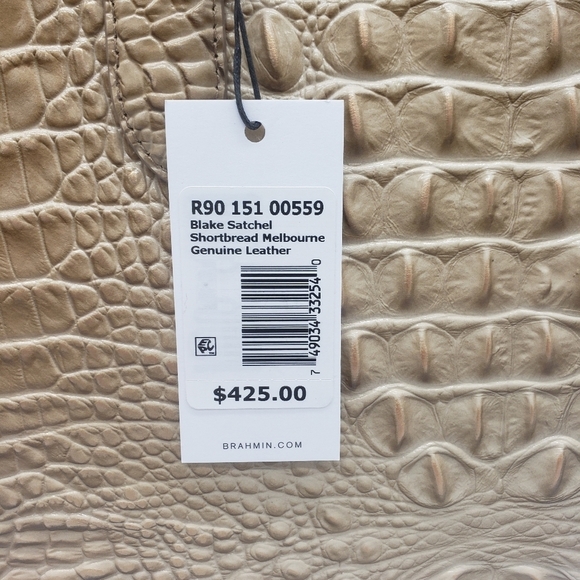 451- BRAHMIN BLAKE SATCHEL HANDBAG GENUINE LEATHER NWT - Picture 8 of 15